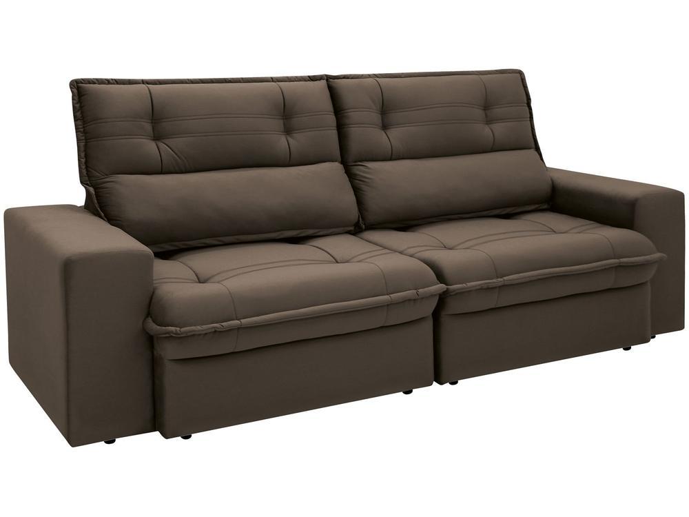 Sofá 4 Lugares Retrátil Reclinável Suede Palatino Linoforte - 4
