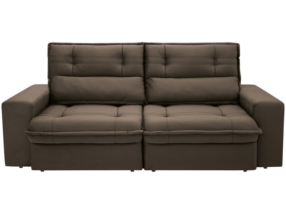 Sofá 4 Lugares Retrátil Reclinável Suede Palatino Linoforte - 5