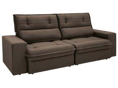 Sofá 4 Lugares Retrátil Reclinável Suede Palatino Linoforte