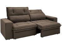 Sofá 4 Lugares Retrátil Reclinável Suede Palatino Linoforte - 2