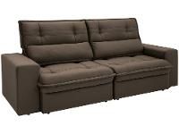 Sofá 4 Lugares Retrátil Reclinável Suede Palatino Linoforte