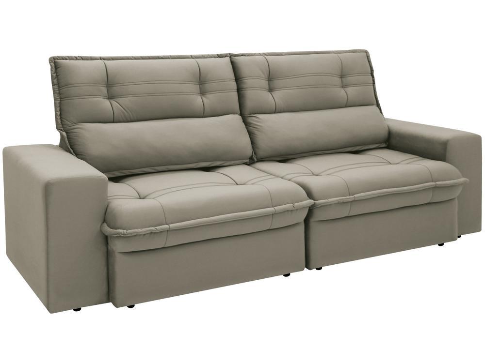 Sofá 4 Lugares Retrátil Reclinável Suede Palatino Linoforte - 4