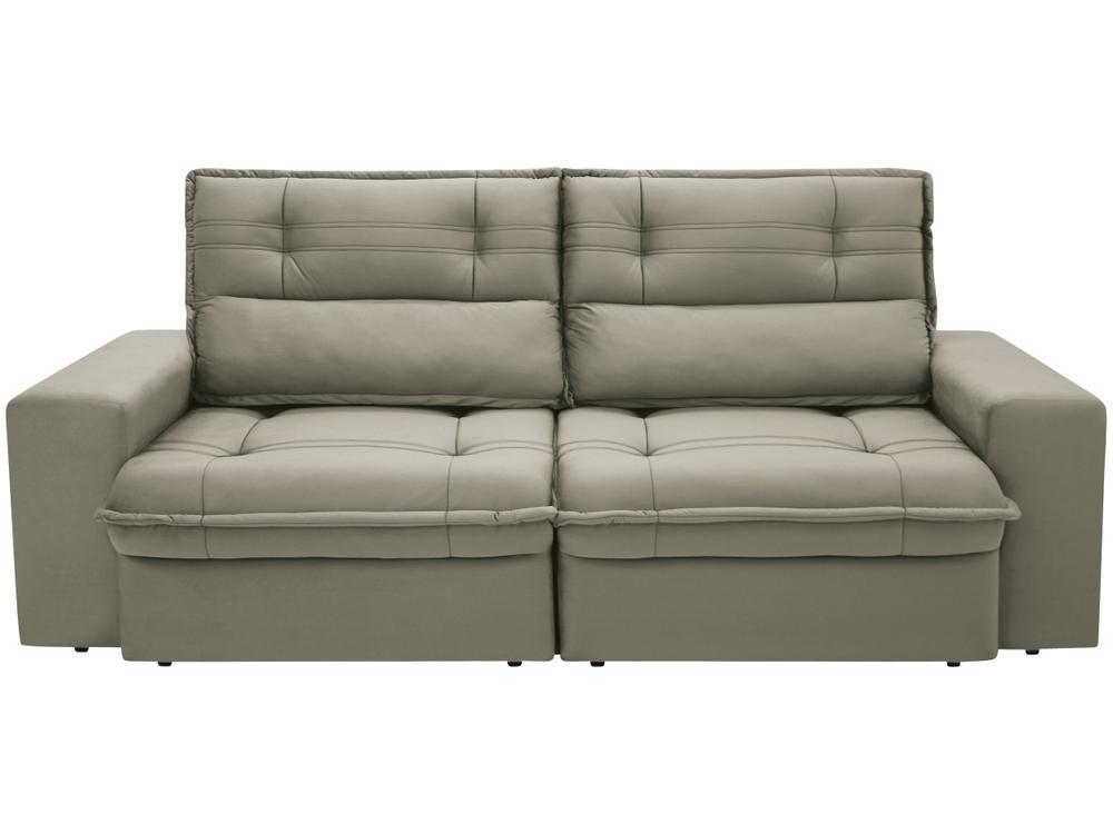 Sofá 4 Lugares Retrátil Reclinável Suede Palatino Linoforte - 5