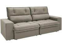 Sofá 4 Lugares Retrátil Reclinável Suede Palatino Linoforte
