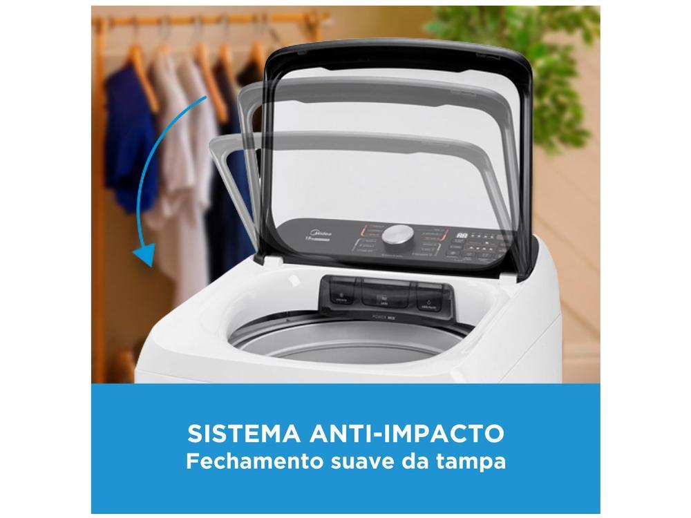 Lavadora de Roupas Midea 15kg Cesto Inox 13 Programas de Lavagem Branca Wave Agitator - 4