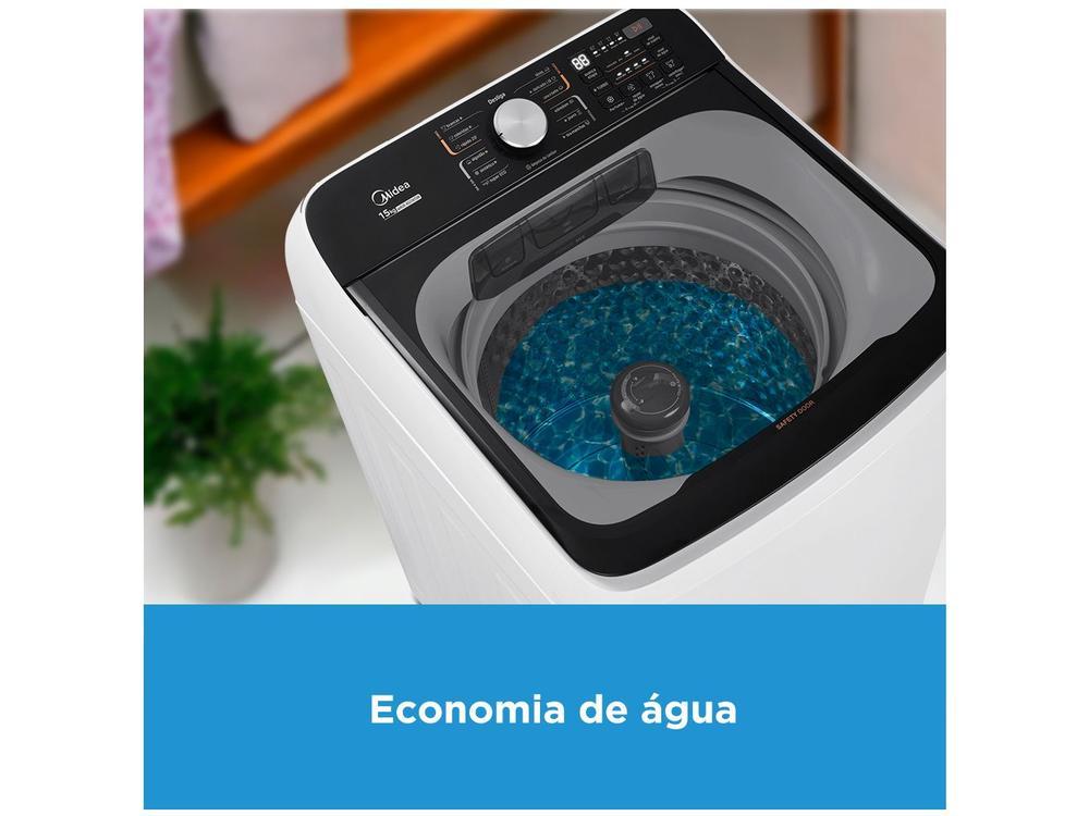Lavadora de Roupas Midea 15kg Cesto Inox 13 Programas de Lavagem Branca Wave Agitator - 5