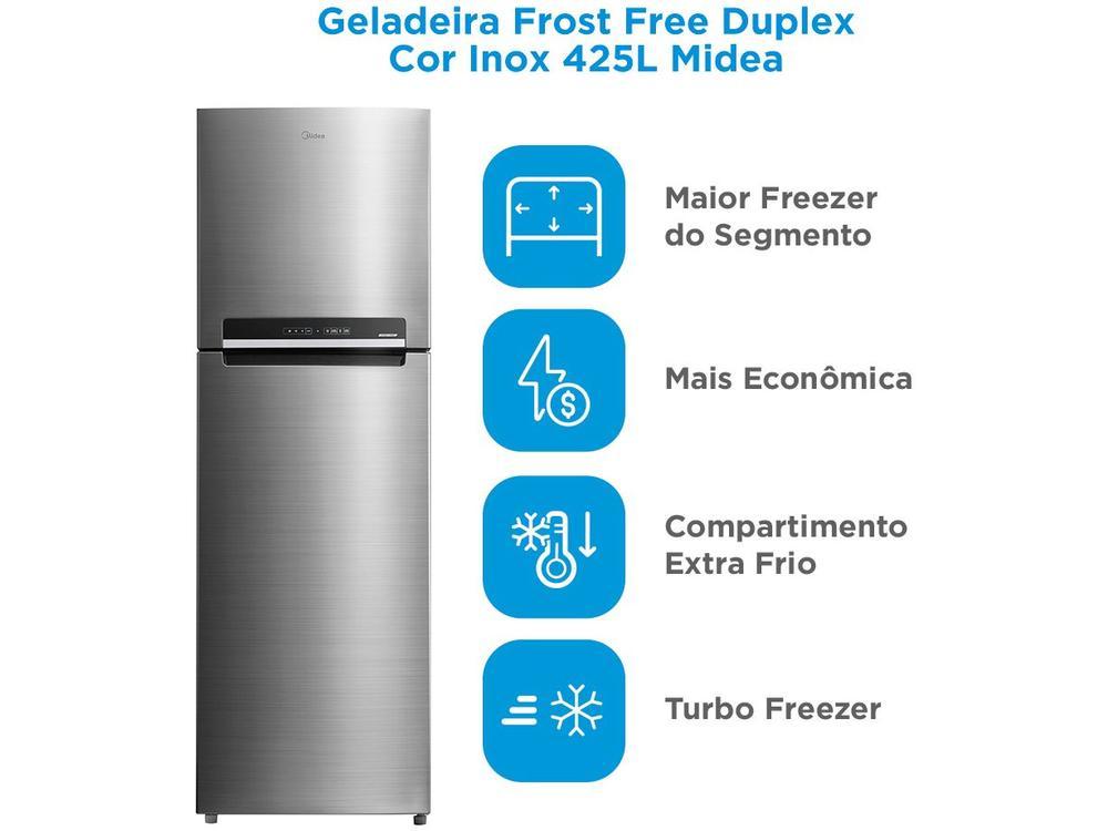 Geladeira/Refrigerador Midea Frost Free Duplex 425L MD-RT572EVD461 - 2