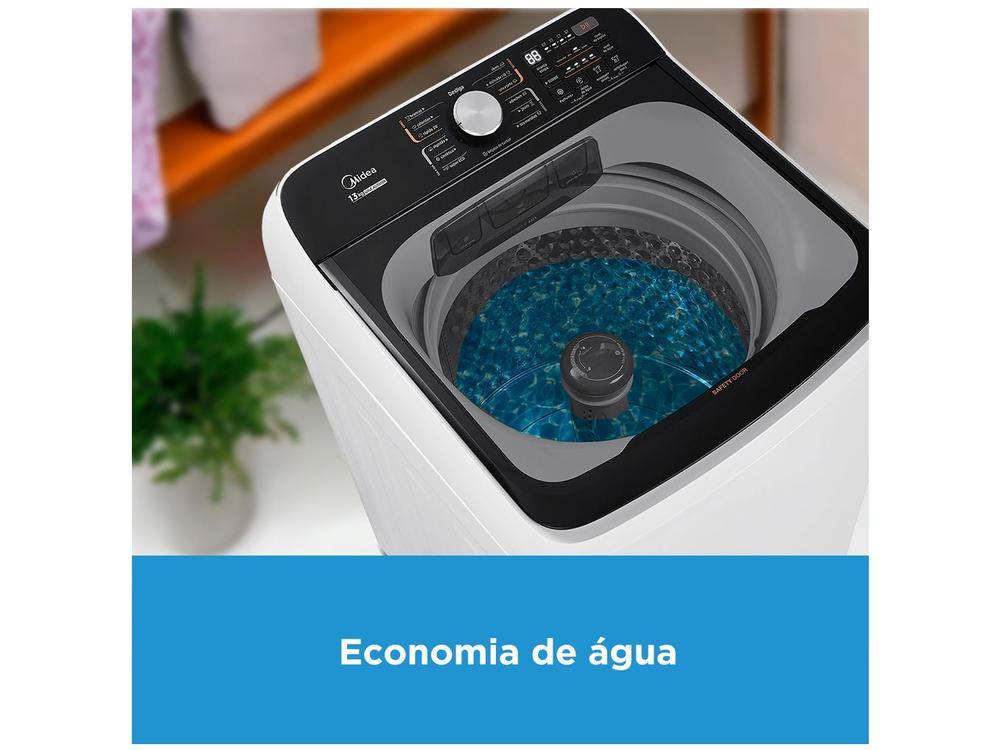 Lavadora de Roupas Midea 15kg Cesto Inox 13 Programas de Lavagem Branca Wave Agitator - 5