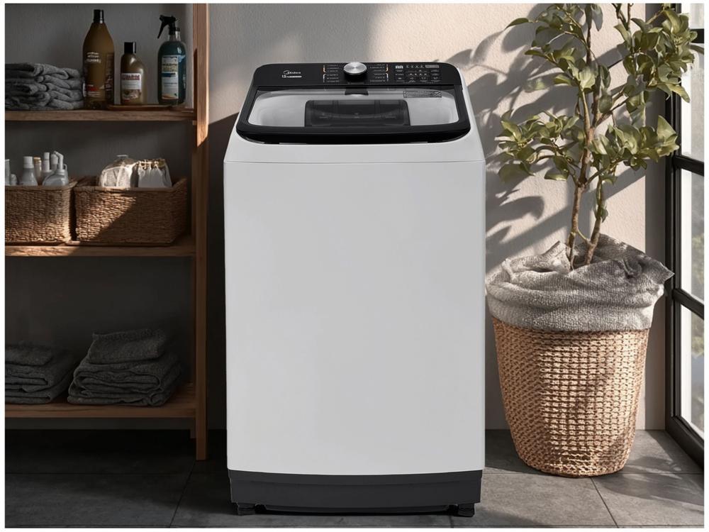 Lavadora de Roupas Midea 15kg Cesto Inox 13 Programas de Lavagem Branca Wave Agitator - 9