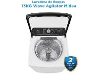 Lavadora de Roupas Midea 15kg Cesto Inox 13 Programas de Lavagem Branca Wave Agitator - 8