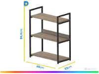 Estante Multiuso 3 Prateleiras Multivisão Urbana - 4