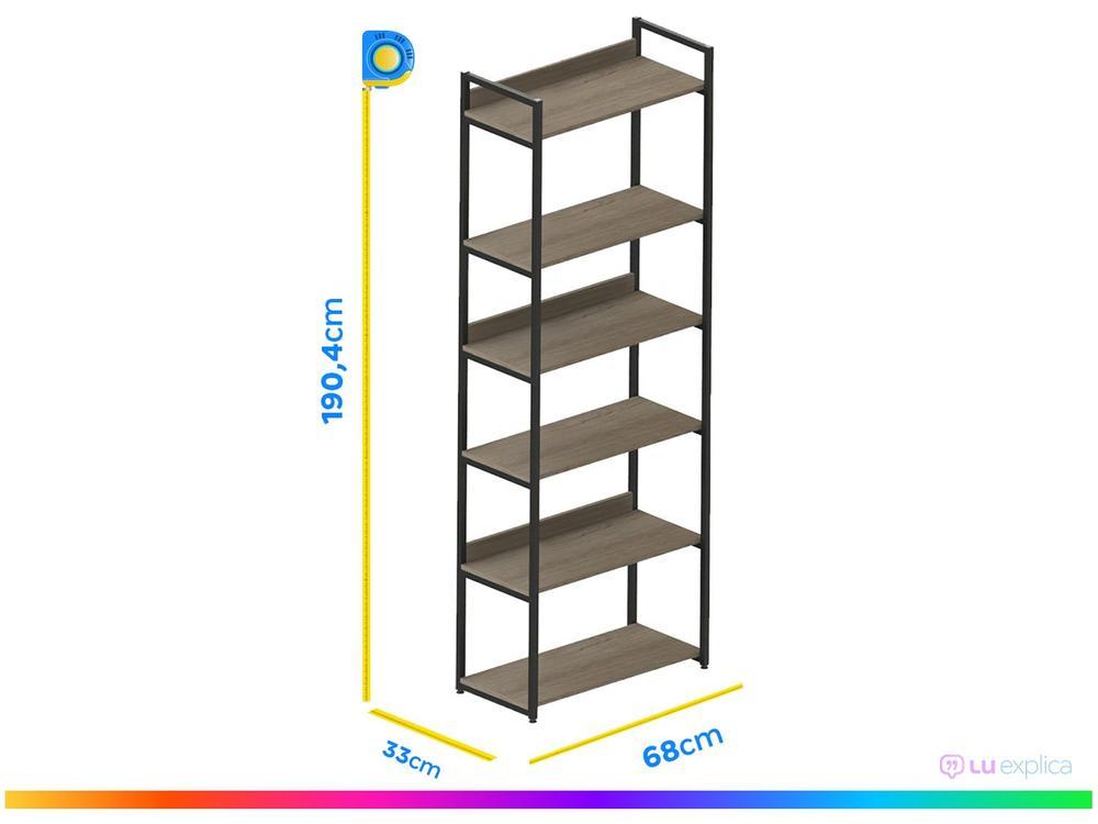 Estante Multiuso 6 Prateleiras Multivisão Urbana - 4