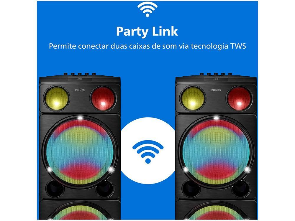 Caixa de Som Torre Philips TAX5509/78 Party Speaker 2400W - 6