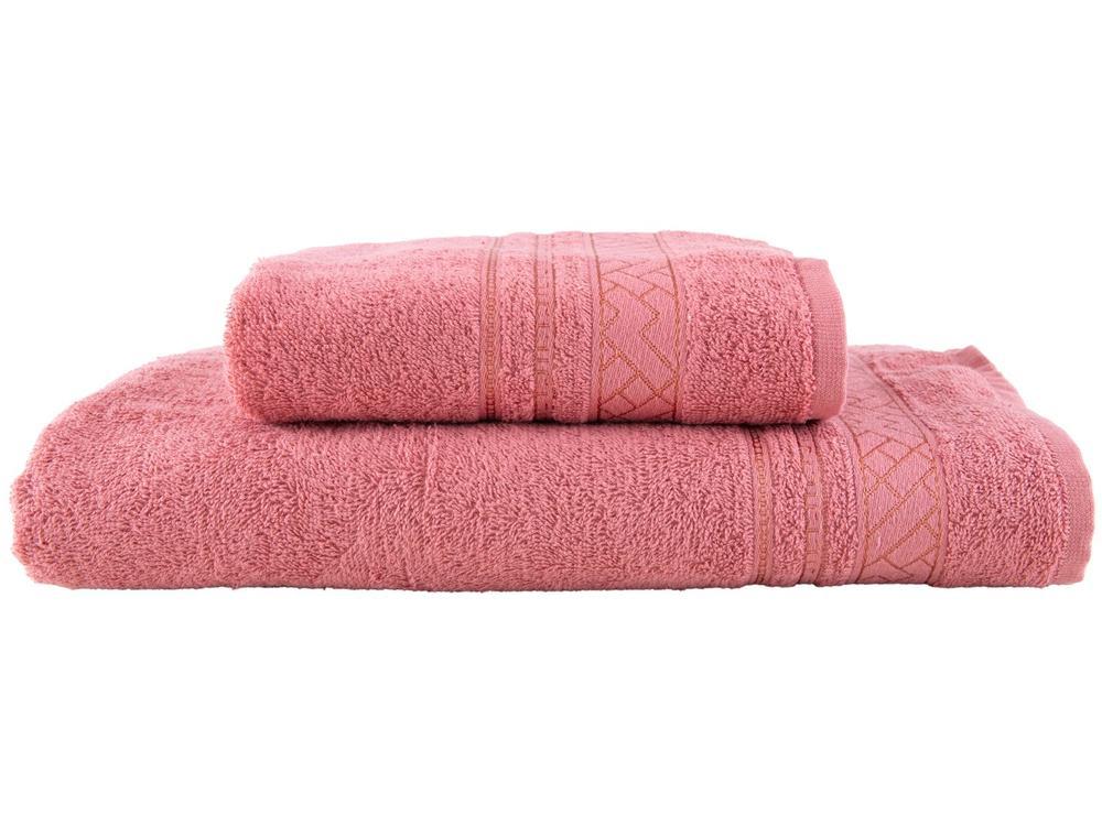 Jogo de Toalhas de Banho e Rosto Dohler de Algodão Premium Terracota 2 Peças - 1