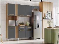 Armário de Cozinha Compacta Aramóveis Juma com Balcão 7 Portas 2 Gavetas - 1