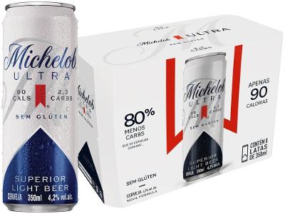 Cerveja Michelob Ultra Superior Light Beer 8 Unidades Lata 350ml