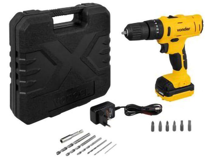Furadeira e Parafusadeira de Impacto Vonder a Bateria 12V com Maleta 15 Peças PFV 120I - 11