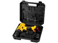 Furadeira e Parafusadeira de Impacto Vonder a Bateria 12V com Maleta 15 Peças PFV 120I