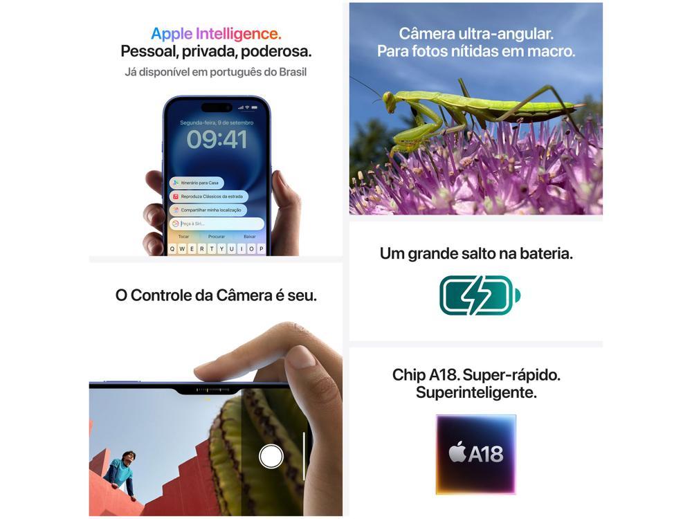 Apple iPhone 16 128GB Verde-acinzentado 6,1" 48MP iOS 5G - 8