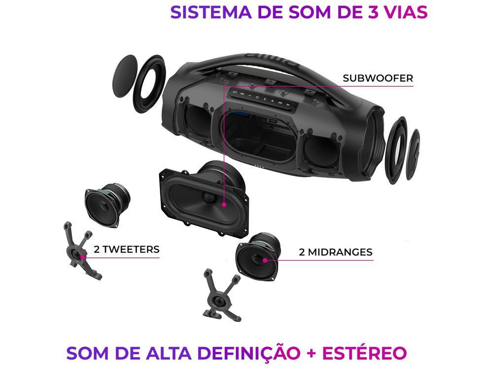 Caixa de Som Aiwa Boombox Plus AWS-BBS-01-B Bluetooth Amplificada 200W USB - 4