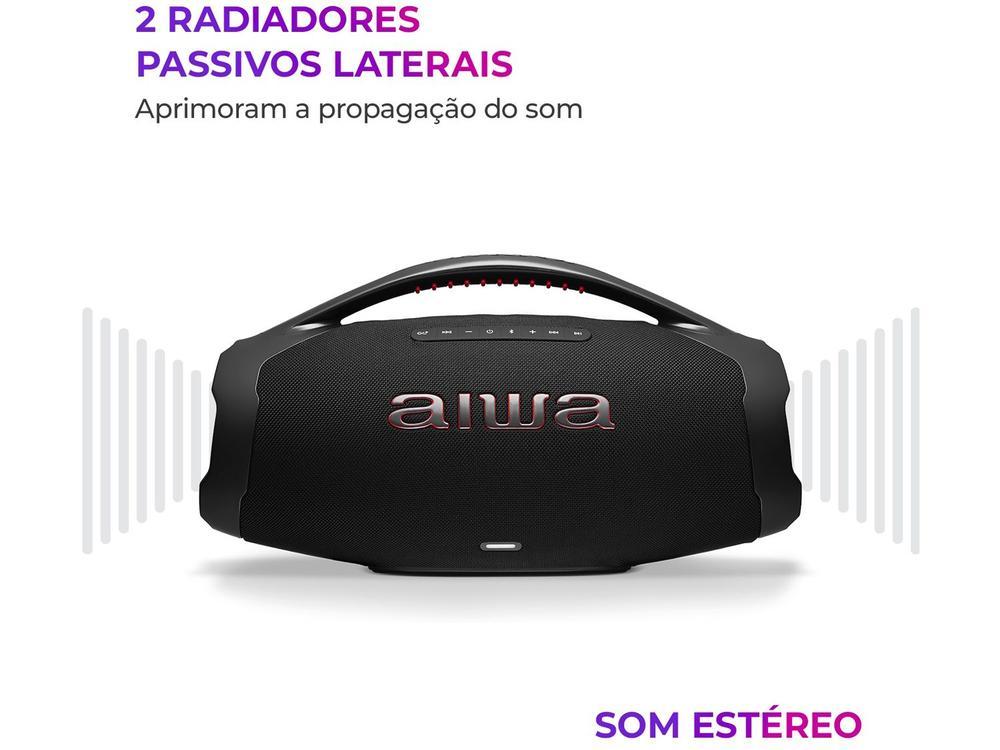 Caixa de Som Aiwa Boombox Plus AWS-BBS-01-B Bluetooth Amplificada 200W USB - 7