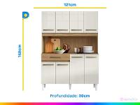 Armário de Cozinha Compacta Aramóveis Cleo 8 Portas - 3