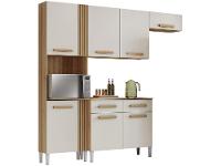 Armário de Cozinha Compacta Aramóveis Juma com Balcão 7 Portas 2 Gavetas - 6