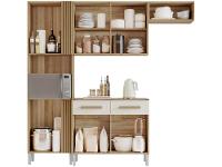 Armário de Cozinha Compacta Aramóveis Juma com Balcão 7 Portas 2 Gavetas - 5