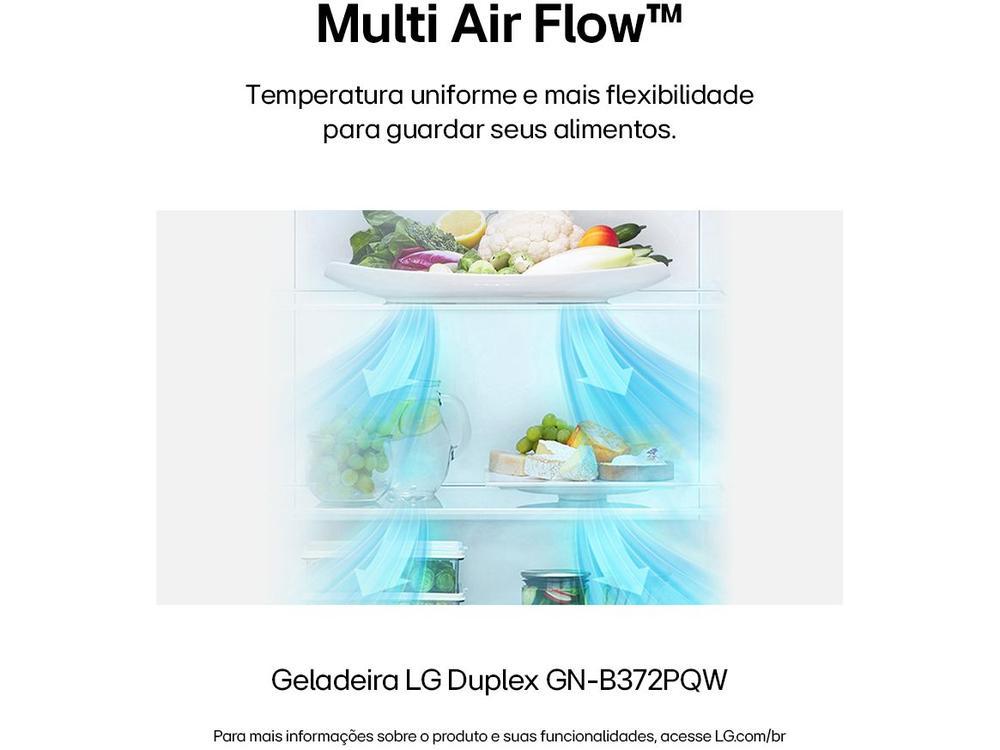 Geladeira/Refrigerador LG Frost Free Inox Duplex Branca 375L GN-B372PQW - 5