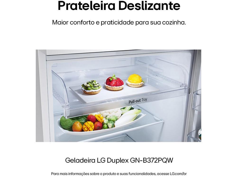 Geladeira/Refrigerador LG Frost Free Inox Duplex Branca 375L GN-B372PQW - 7