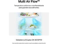 Geladeira/Refrigerador LG Frost Free Inox Duplex 375L GN-B372PFM