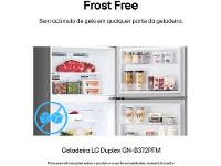 Geladeira/Refrigerador LG Frost Free Inox Duplex 375L GN-B372PFM - 9