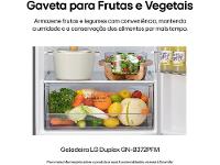 Geladeira/Refrigerador LG Frost Free Inox Duplex 375L GN-B372PFM - 5