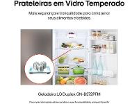 Geladeira/Refrigerador LG Frost Free Inox Duplex 375L GN-B372PFM - 7