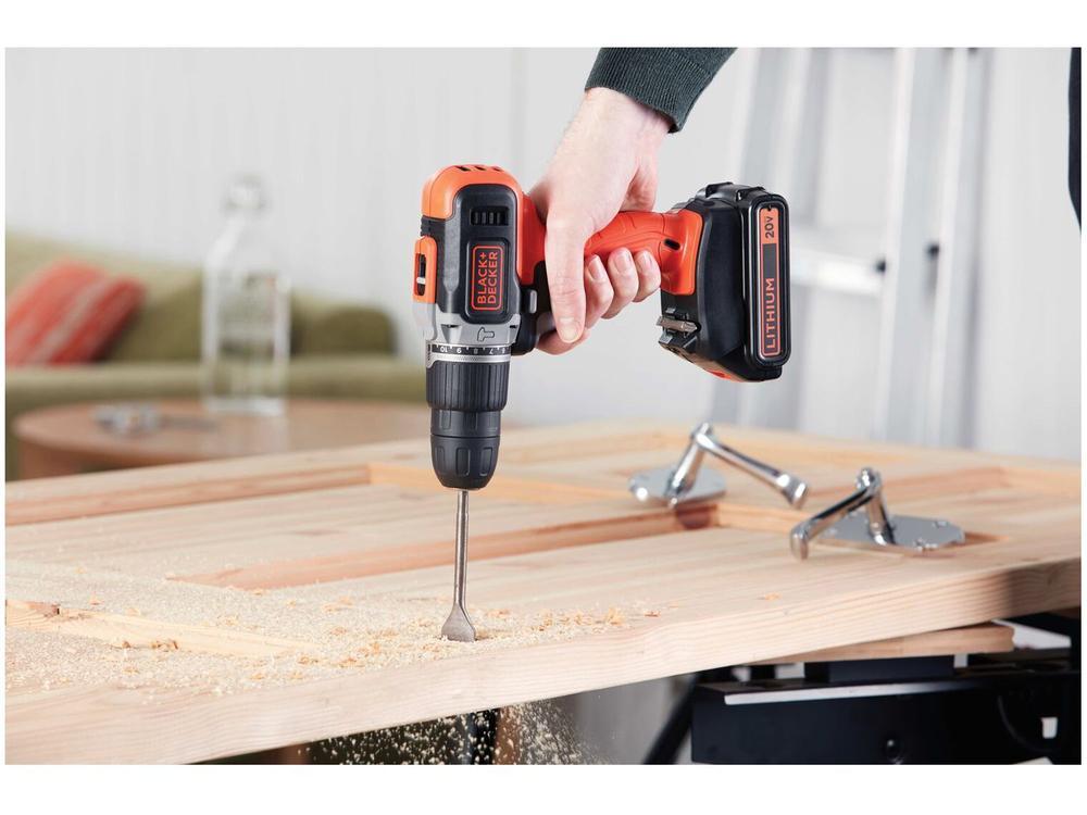 Furadeira e Parafusadeira de Impacto Black+Decker a Bateria 3 Peças 20V Max - 2