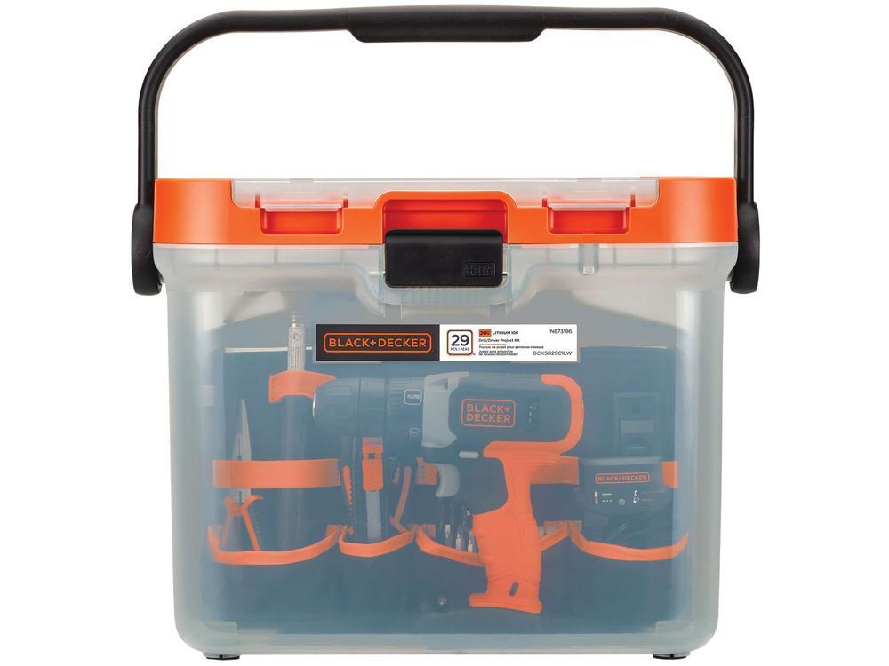 Furadeira e Parafusadeira de Impacto Black+Decker a Bateria 31 Peças BCKSB29C04-BR - 3