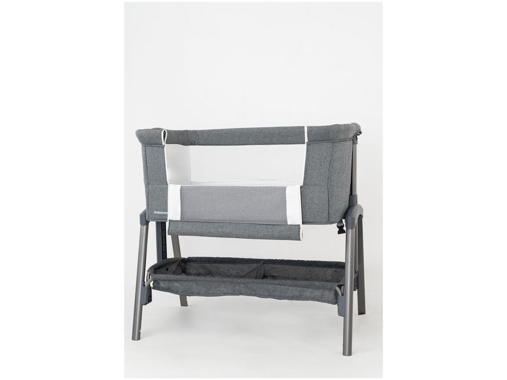 Berço Portátil com Colchão Galzerano Colin com Regulagem de Altura até 9kg Cinza - 3