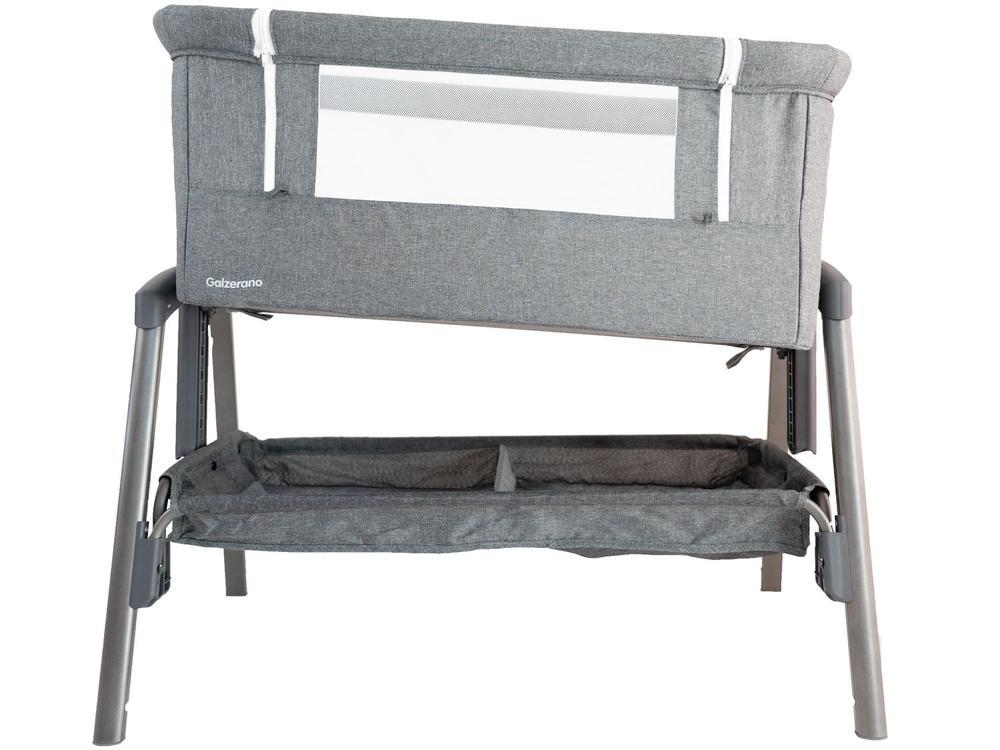 Berço Portátil com Colchão Galzerano Colin com Regulagem de Altura até 9kg Cinza - 5