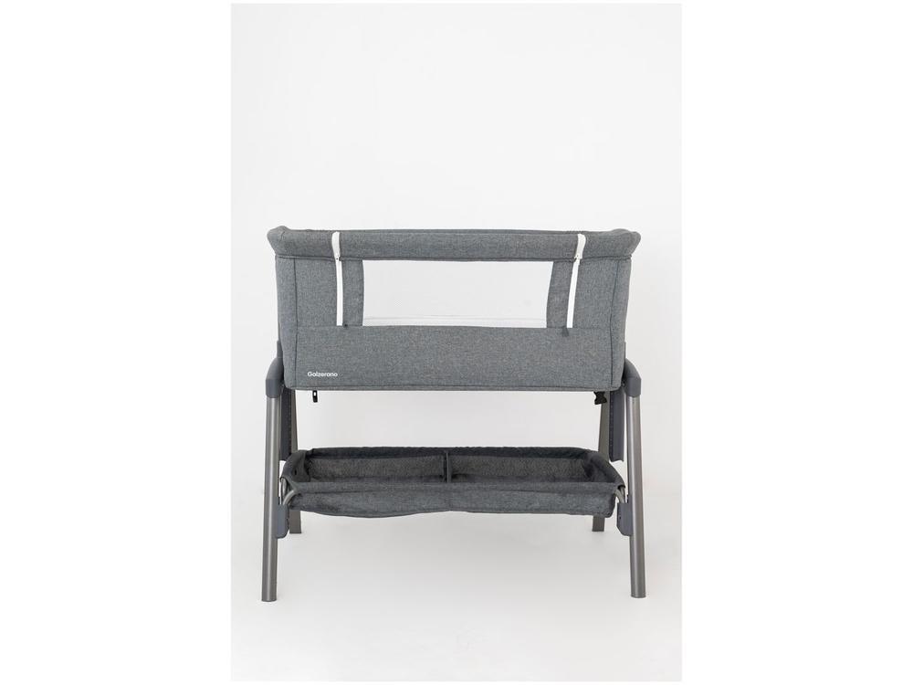 Berço Portátil com Colchão Galzerano Colin com Regulagem de Altura até 9kg Cinza - 6