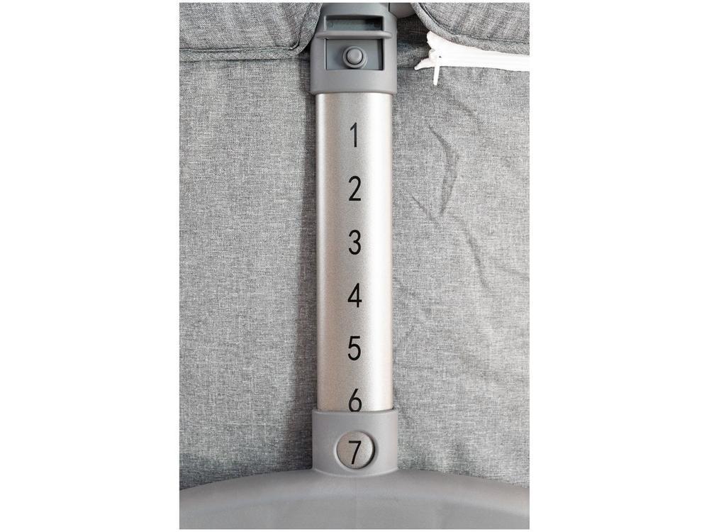 Berço Portátil com Colchão Galzerano Colin com Regulagem de Altura até 9kg Cinza - 8