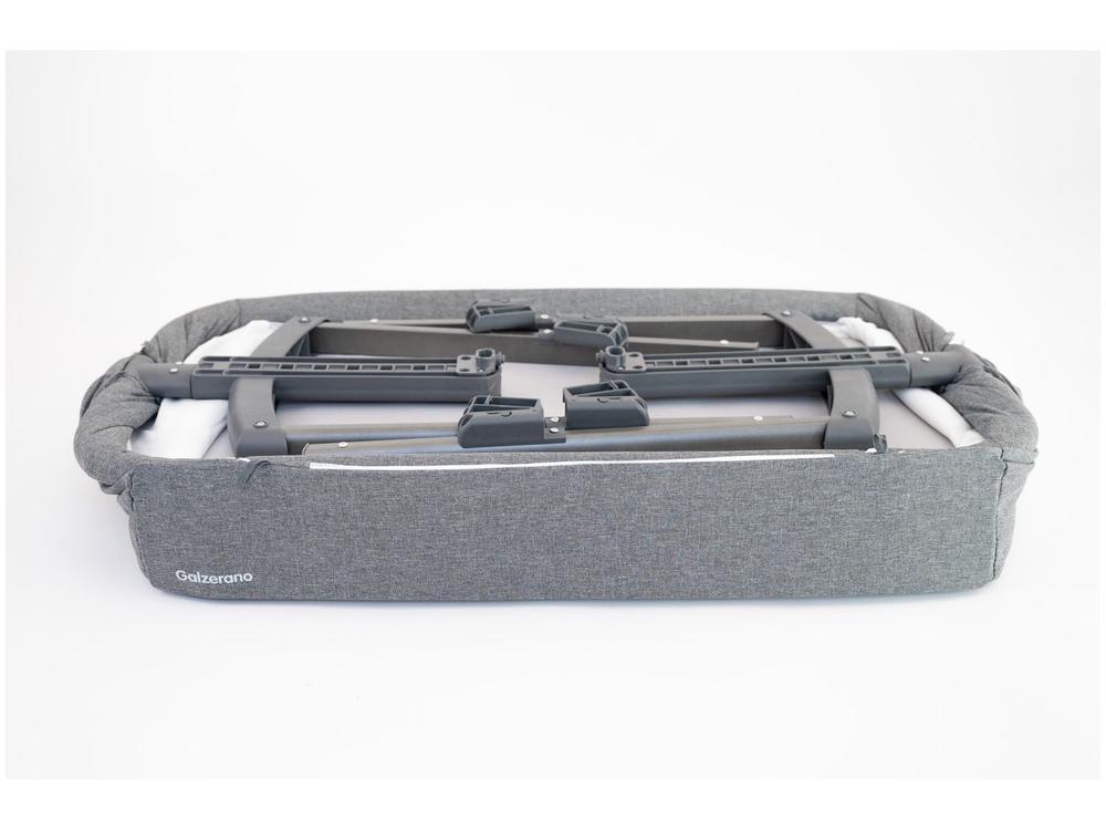 Berço Portátil com Colchão Galzerano Colin com Regulagem de Altura até 9kg Cinza - 9