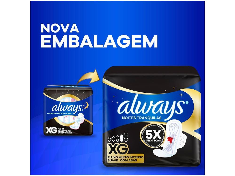 Absorvente Noturno Always Noites Tranquilas Suave XG com Abas 42 Unidades - 2