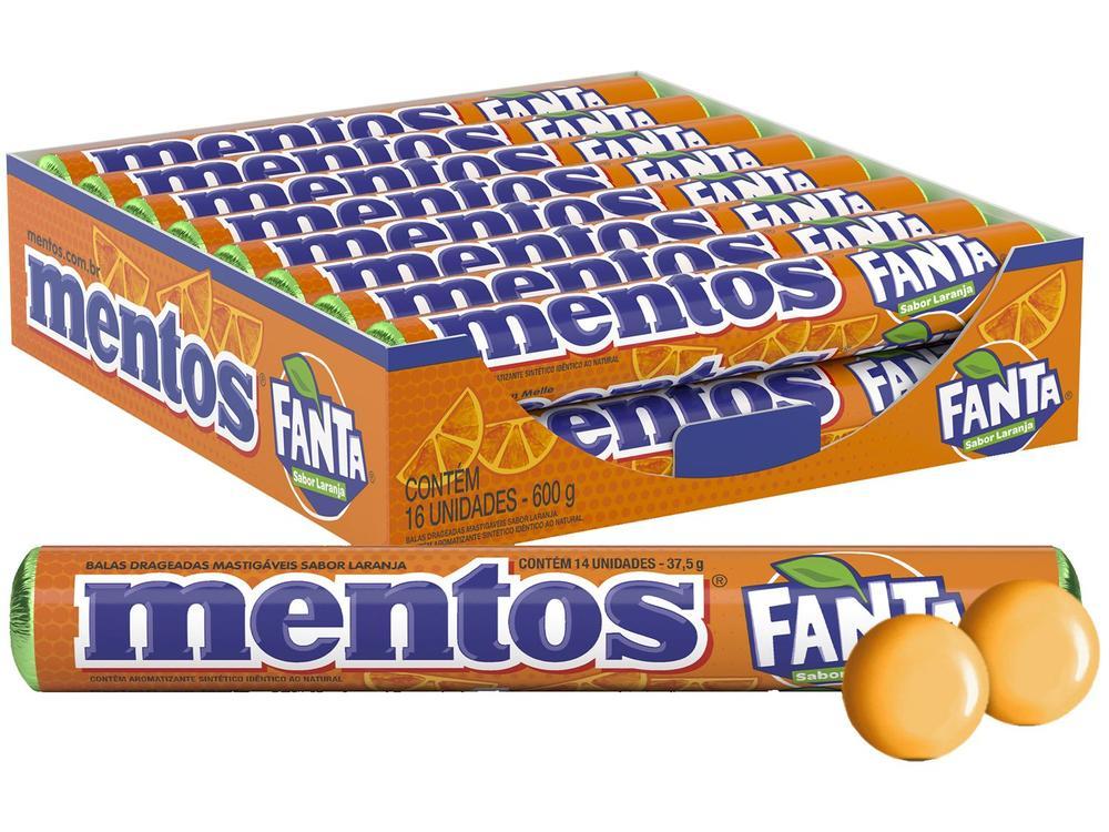 Bala Mentos Fanta Laranja 37,5g Display com 16 Sticks - 1