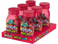 Bala Mentos Kiss Sour Morango sem Açúcar 38,5g Display com 6 Potes - 6