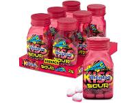 Bala Mentos Kiss Sour Morango sem Açúcar 38,5g Display com 6 Potes