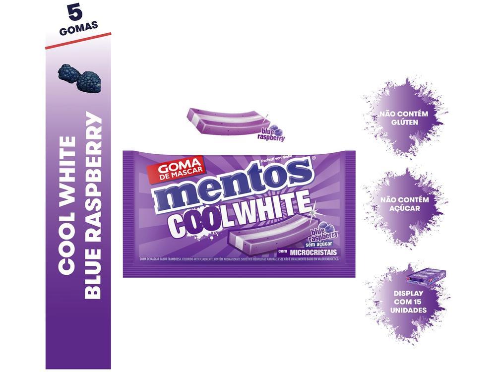 Goma de Mascar Mentos Cool White Blue Raspberry sem Açúcar Display com 15 Slabs - 2