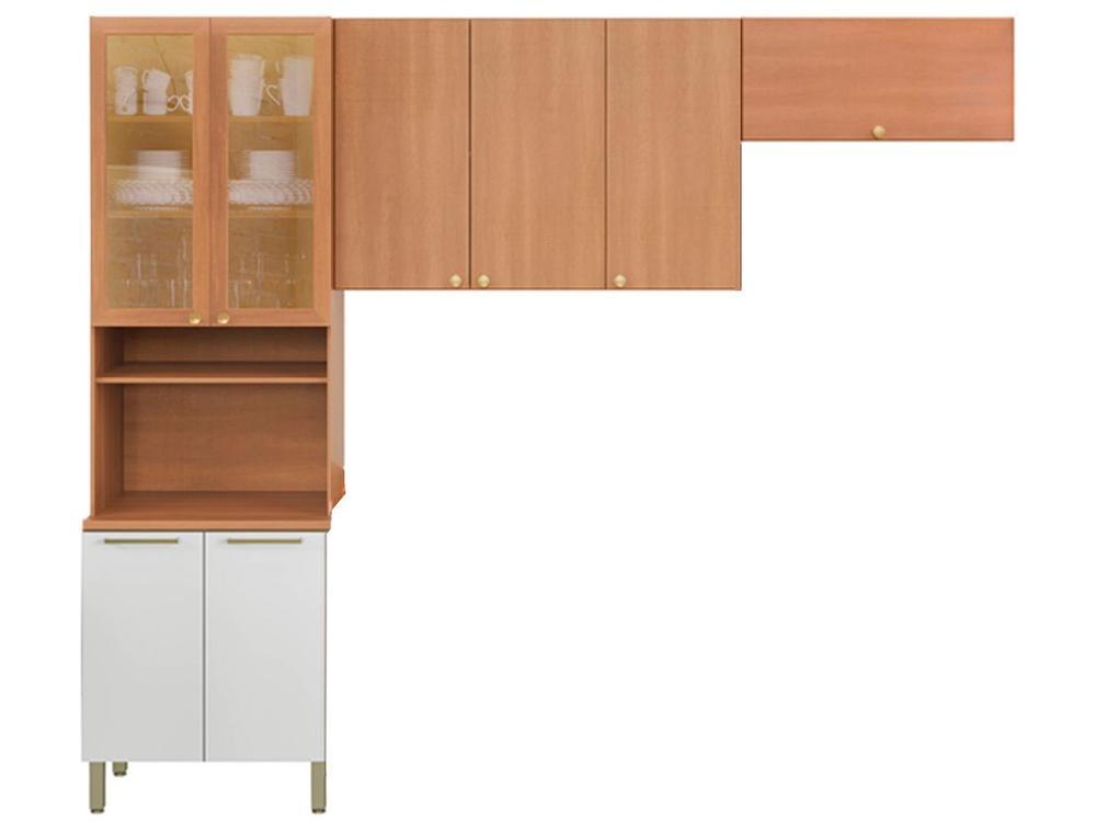 Armário de Cozinha Compacta Telasul Sálvia Nicho para Micro-ondas 8 Portas - 12