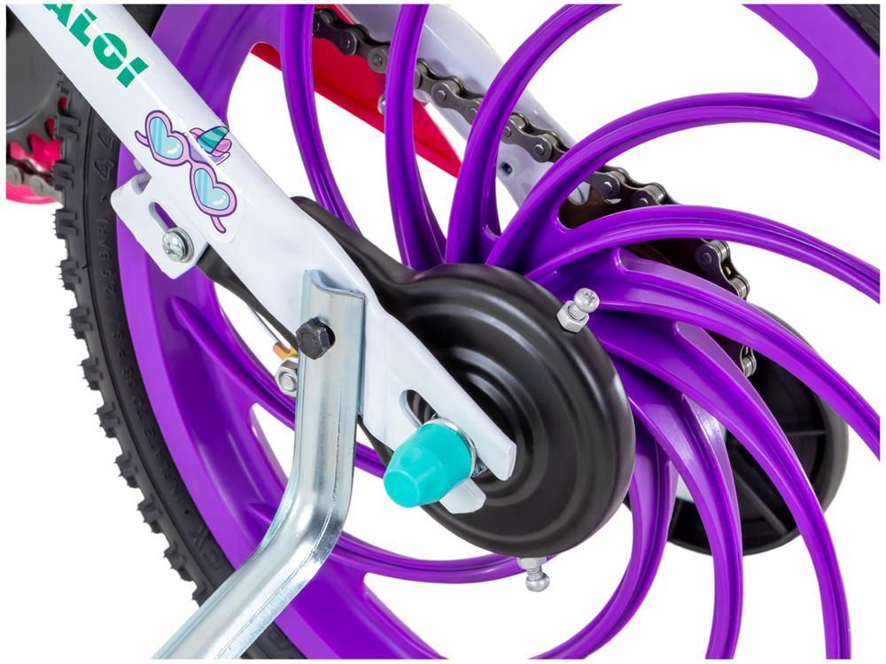 Bicicleta Infantil Aro 16" Caloi Ceci Branco e Rosa com Cestinha Freio V-Brake - 8
