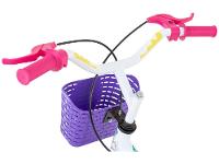 Bicicleta Infantil Aro 16" Caloi Ceci Branco e Rosa com Cestinha Freio V-Brake
