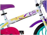 Bicicleta Infantil Aro 16" Caloi Ceci Branco e Rosa com Cestinha Freio V-Brake - 7